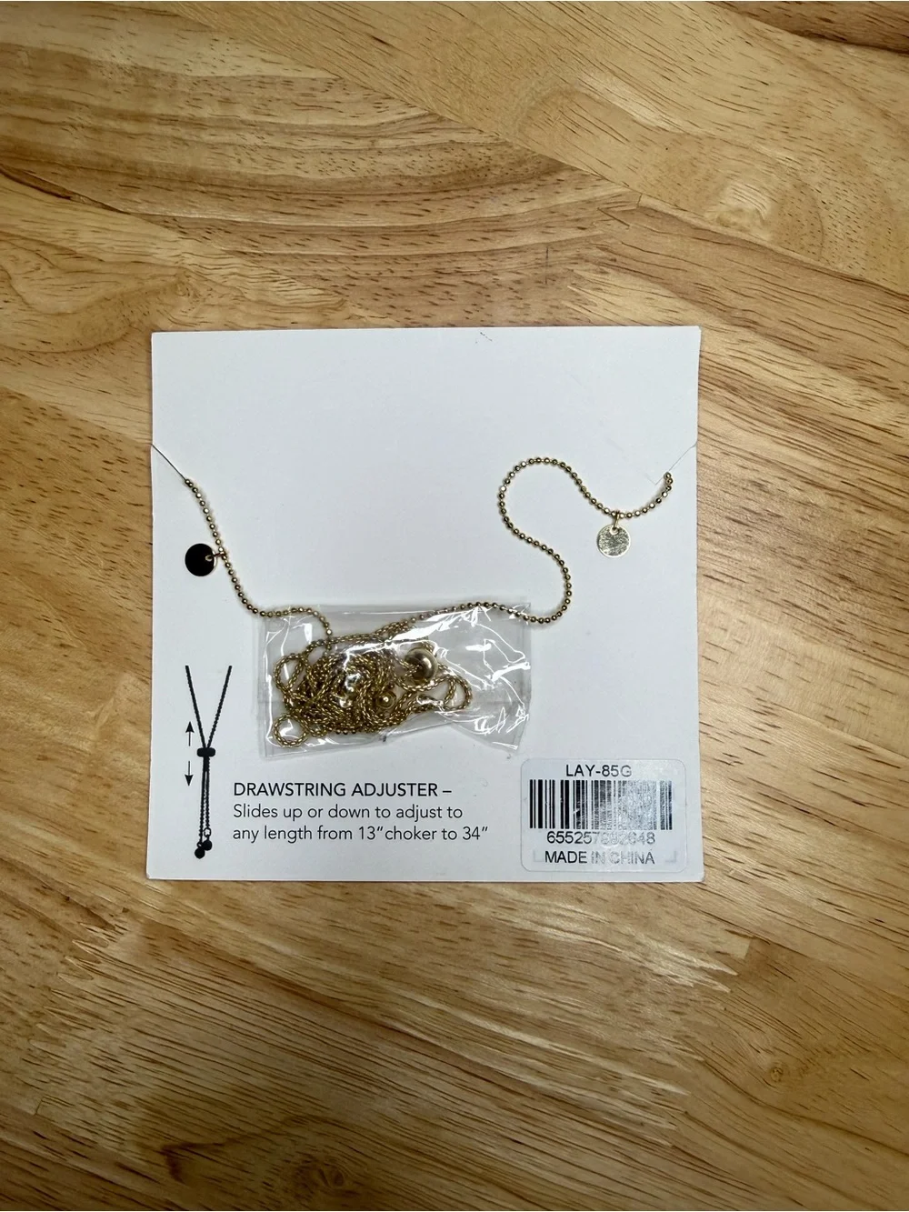 Layers Gold Disc Charm Necklace NWT